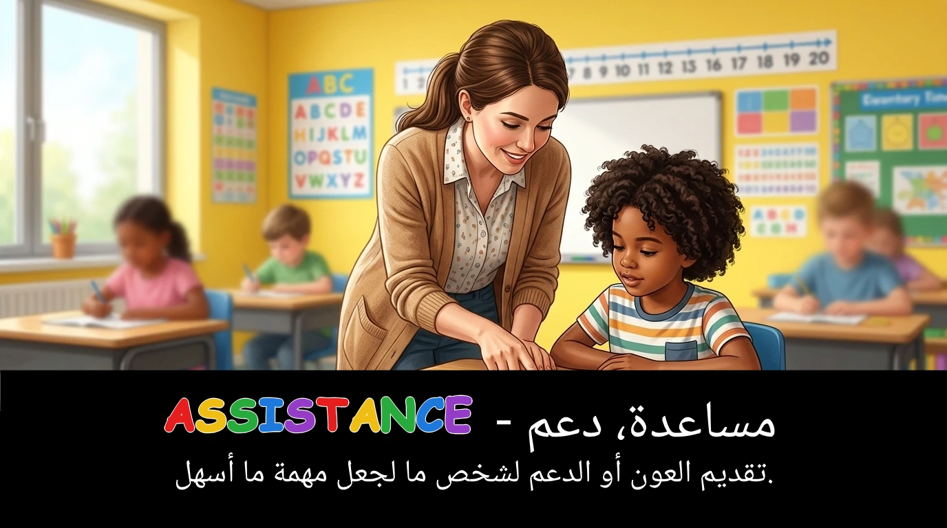 Arabic Illustration for assistance